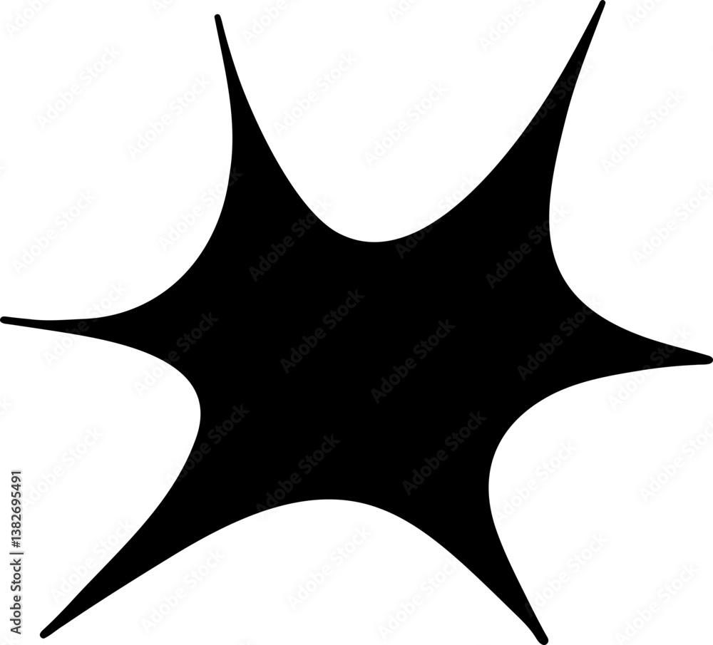 Obraz premium Geometric Pointed Star Shape