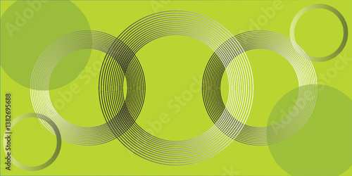 abstract gray  background with glowing lines circles