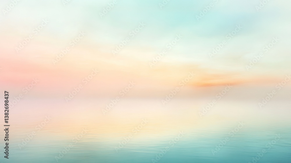 Serene pastel gradient panorama with blended hues and peaceful light reflection Serene pastel gradient panorama with blended hues and peaceful light reflection