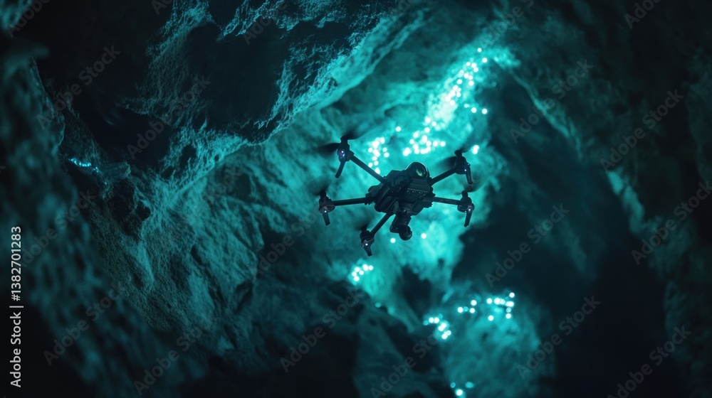 Drone expedition unearths an otherworldly bioluminescent cave system exploration