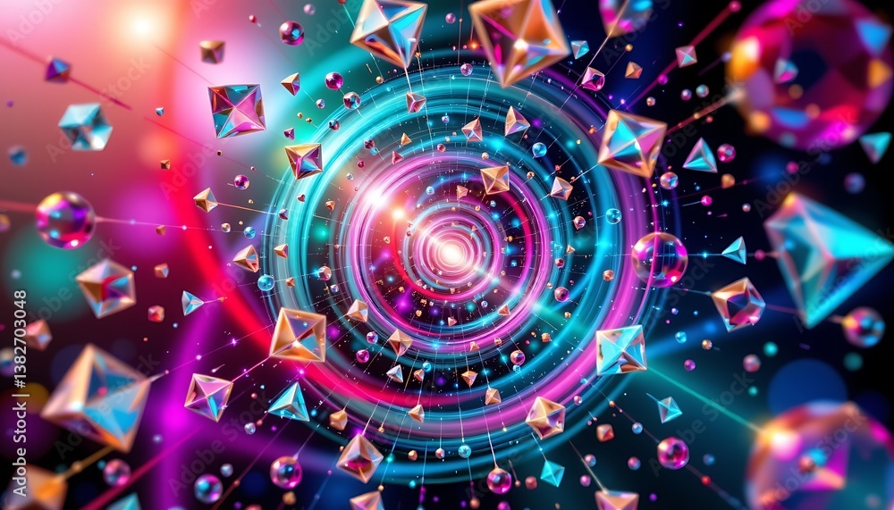 An abstract, vibrant background with a gradient blend of deep blue, teal, magenta, gold An abstract, vibrant background with a gradient blend of deep blue, teal, magenta, gold