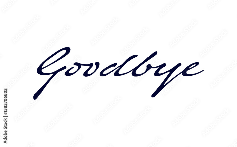 Goodbye(さよなら)のシンプルなレタリング(カリグラフィー)
Goodbye(さよなら)のシンプルなレタリング(カリグラフィー)