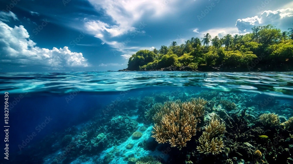 The beauty of underwater ecosystems in blue oceans The beauty of underwater ecosystems in blue oceans