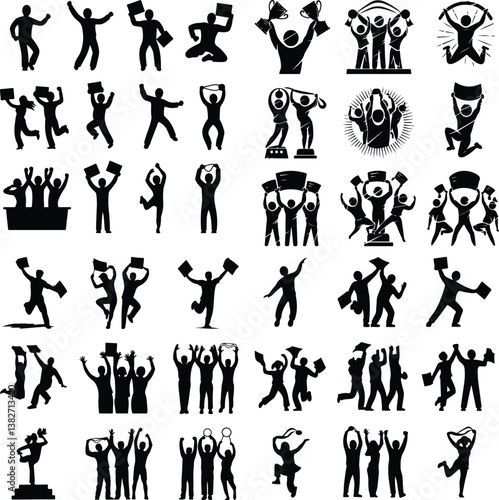 Award Icons — Monoline Series Set of winning award and prize icons, trophy reward, victory trophy signs depicting an award, Set of winning award and prize icons, trophy reward, victory trophy signs 