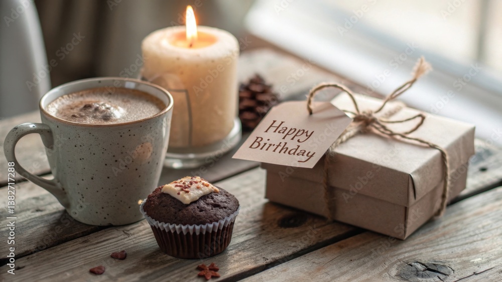 Obraz premium Cozy Birthday Still Life