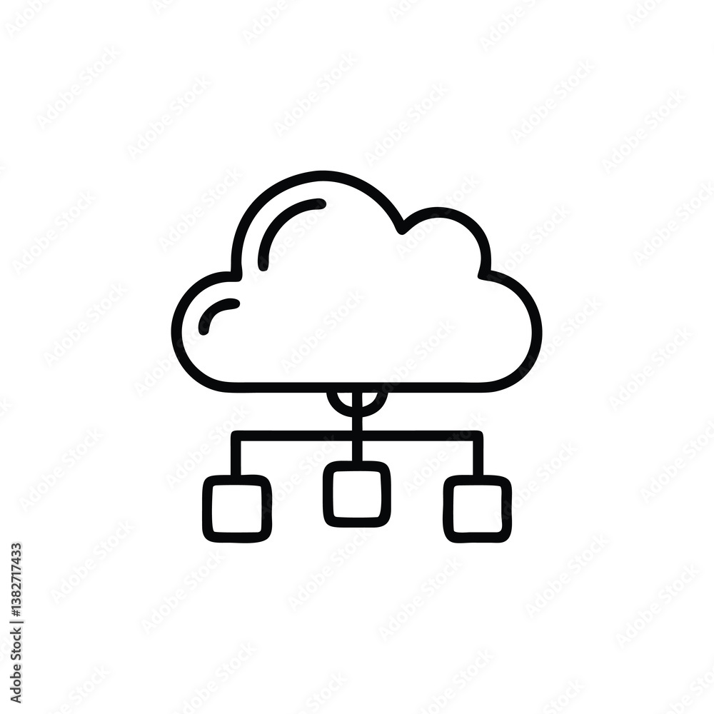Cloud-based user profile icon for digital services. Cloud-based user profile icon for digital services.