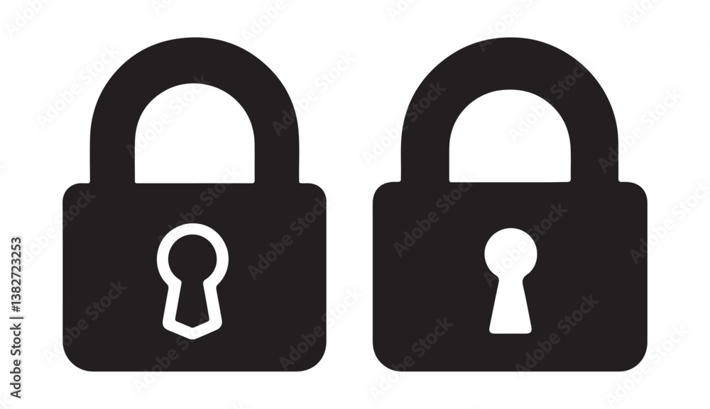 Abstract Vector padlock symbols Icon or Logo Design Template Abstract Vector padlock symbols Icon or Logo Design Template