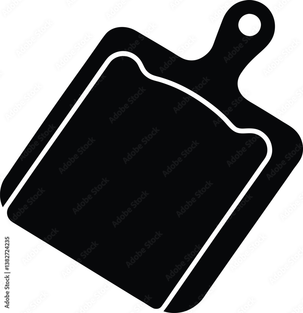 cutting board black and white silhouette vector design cutting board black and white silhouette vector design