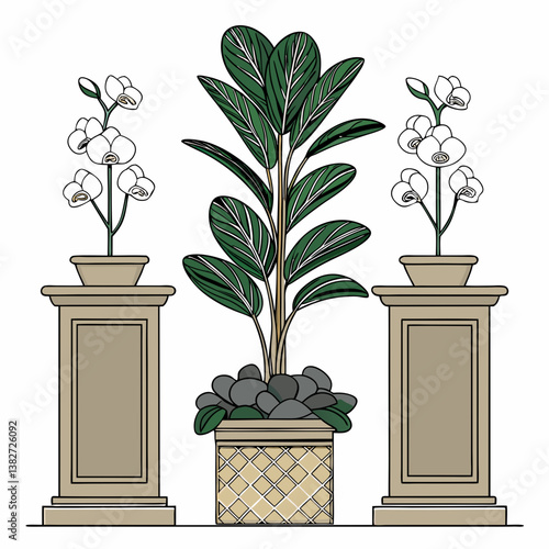 Elegant Luxury Botanical Corner vector design, perfect for high-quality digital products and microstock graphics.








