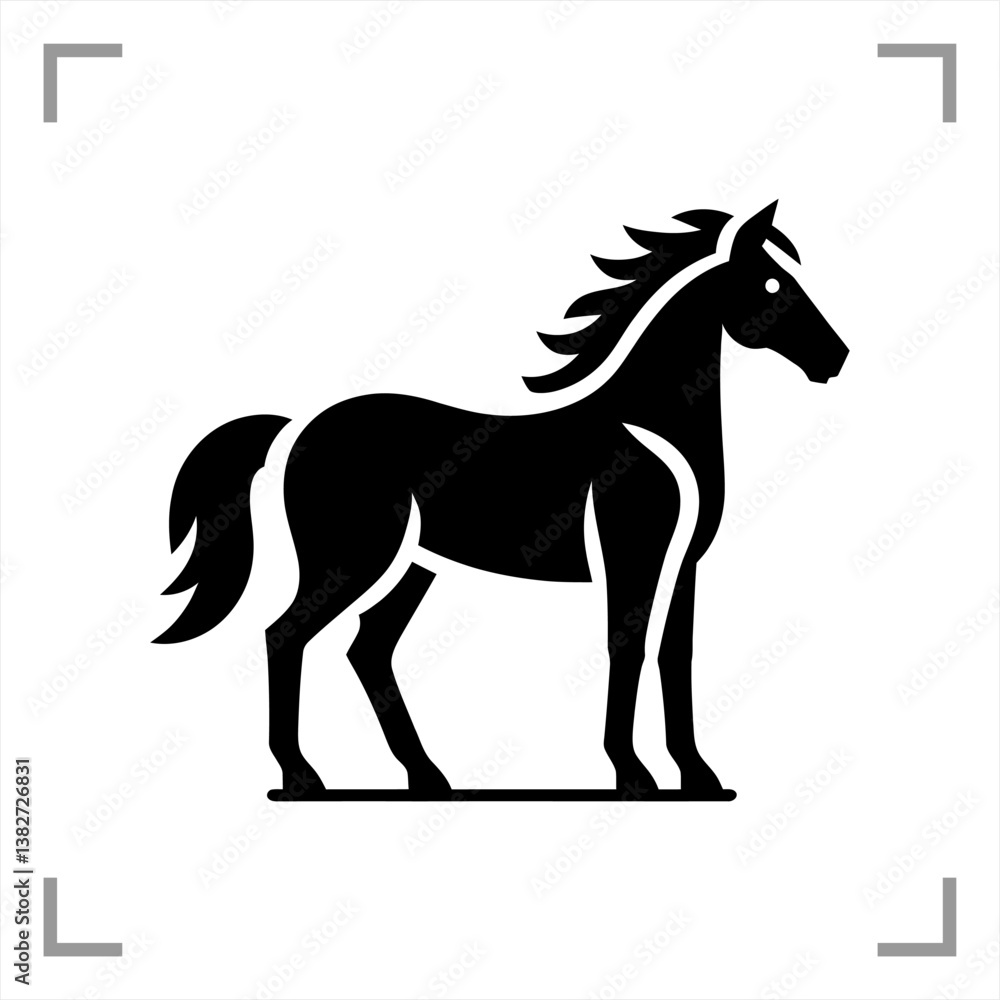 Obraz premium Horse Symbol Icon Animal Pict...