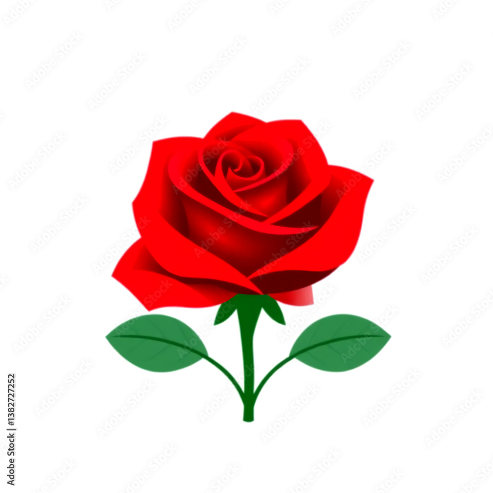 Fototapeta premium red rose on white background