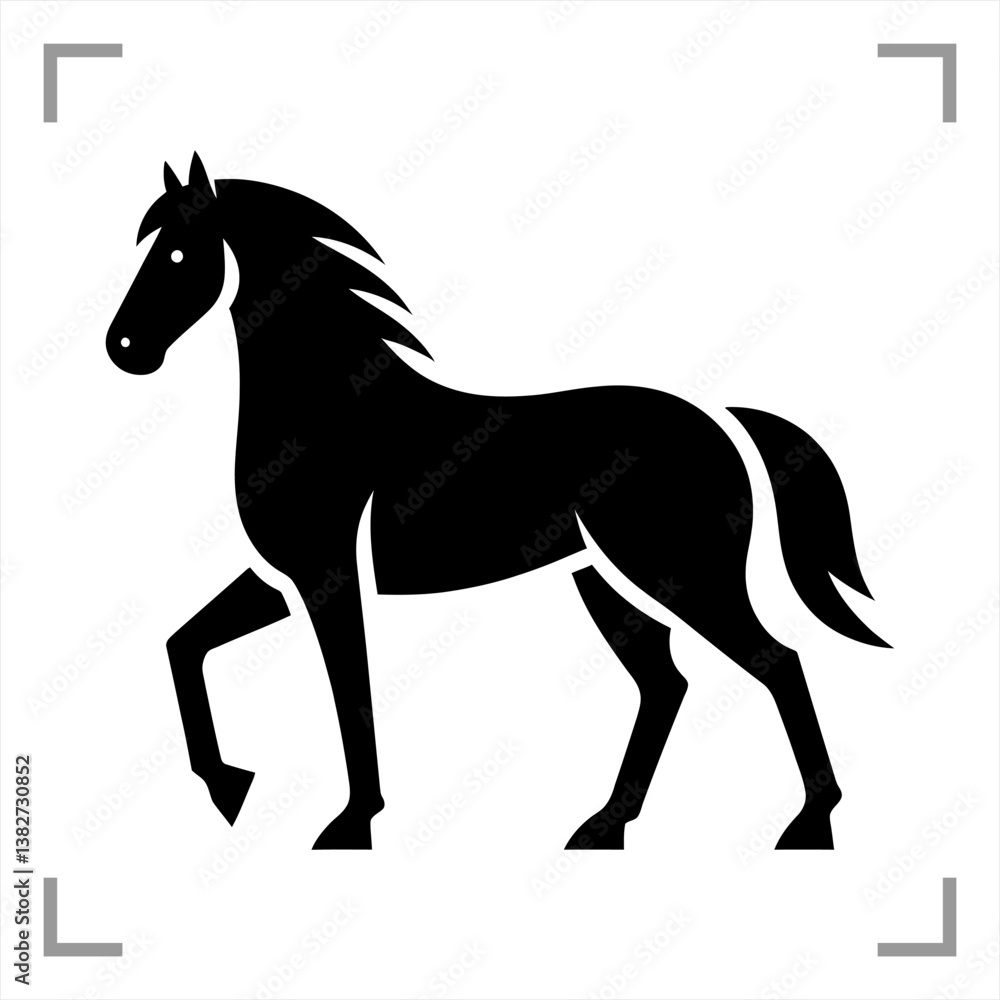 Obraz premium Horse Symbol Icon Animal Pict...