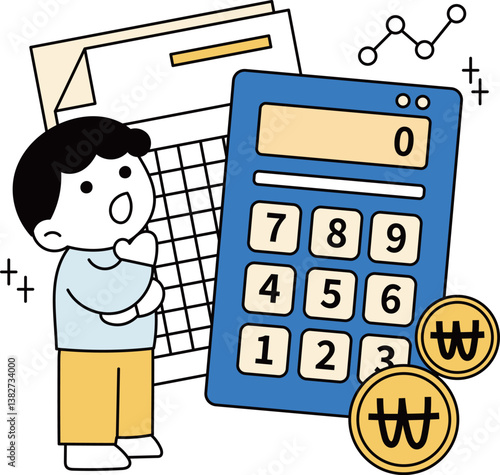 자금 관리 일러스트