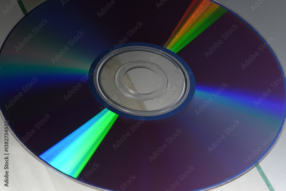 holographic rainbow colored reflection on a CD holographic rainbow colored reflection on a CD