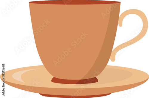 Simple icon of clay tea cup