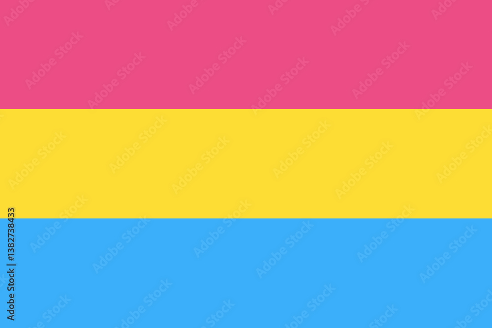 Fototapeta premium Pansexual flag. LGBT pride graphic symbol. Vector illustration.