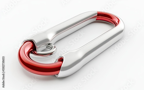 Oval-shaped metal carabiner