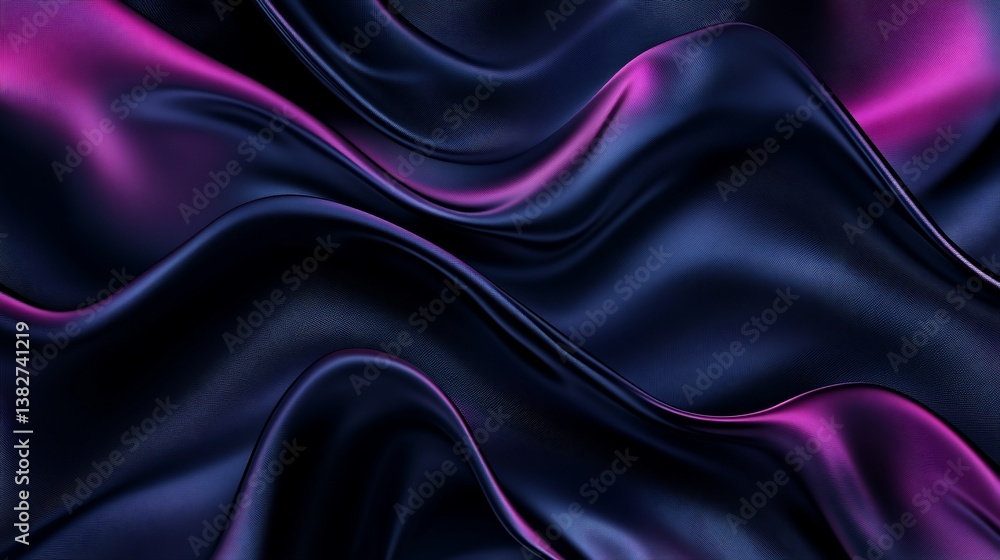 Dark, flowing fabric with purple highlights Dark, flowing fabric with purple highlights