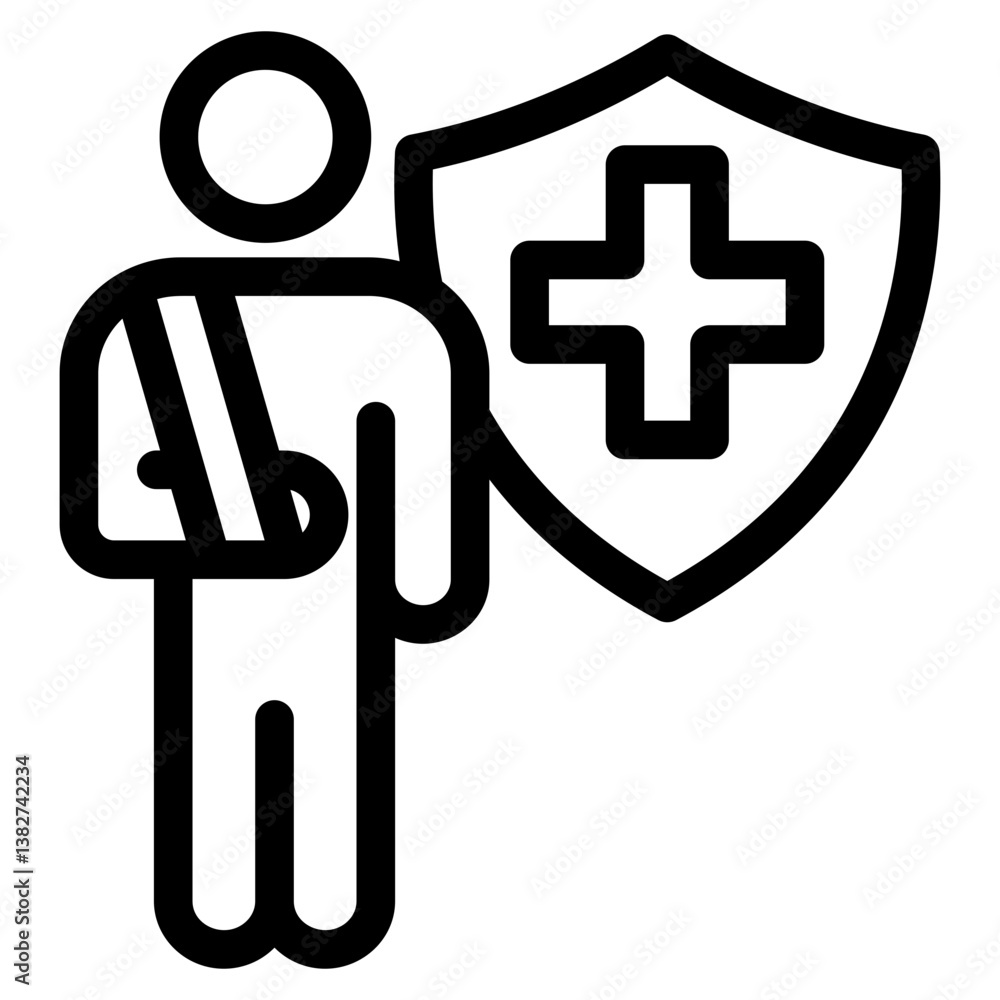 Obraz premium Casualty Insurance Icon Element For Design