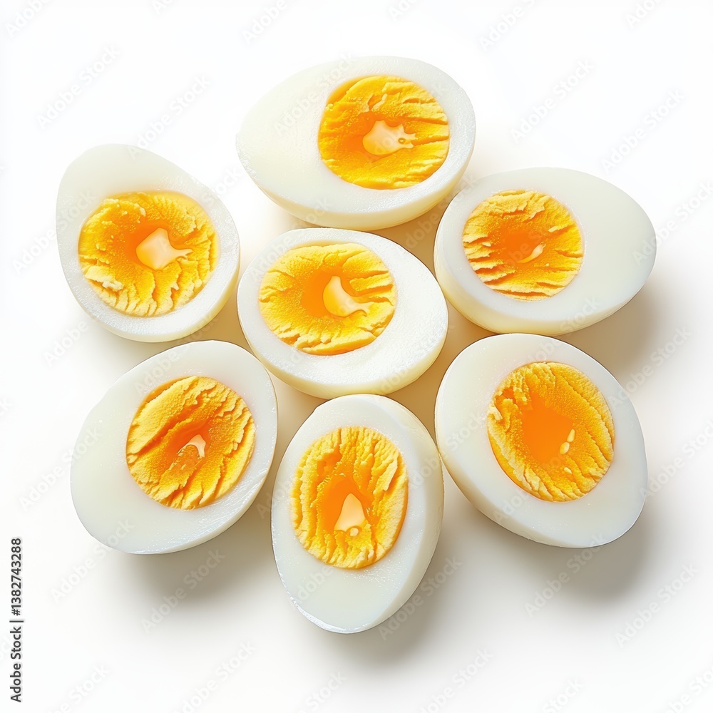 Hard-boiled eggs, halved Hard-boiled eggs, halved