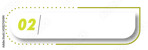 Bullet point number 2 list marker green color modern style colorful trendy typography