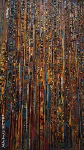 Vibrant Colorful Texture in Modern Metal Sculptures - Explore Unique Three-Dimensional Abstract Art Installations