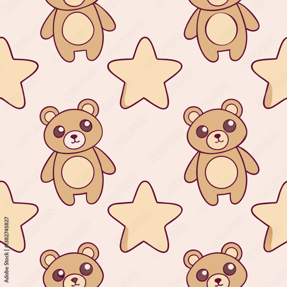 Obraz premium seamless pattern with teddy bears
