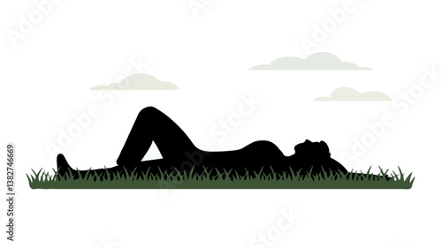 <Silhouette Relaxation in Nature: Embrace Freedom and Wellness Outdoors for a Tranquil Lifestyle>