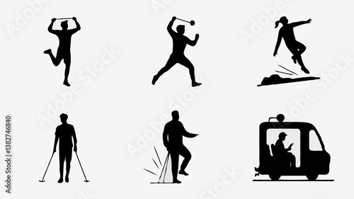 Dynamic Sports Action: Runner Silhouette Capturing Athleticism and Fitness in Motion