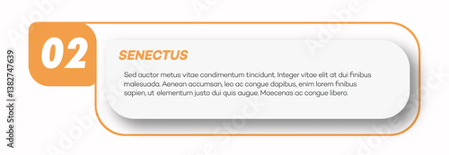 Bullet point number 2 list marker orange color modern style colorful trendy typography