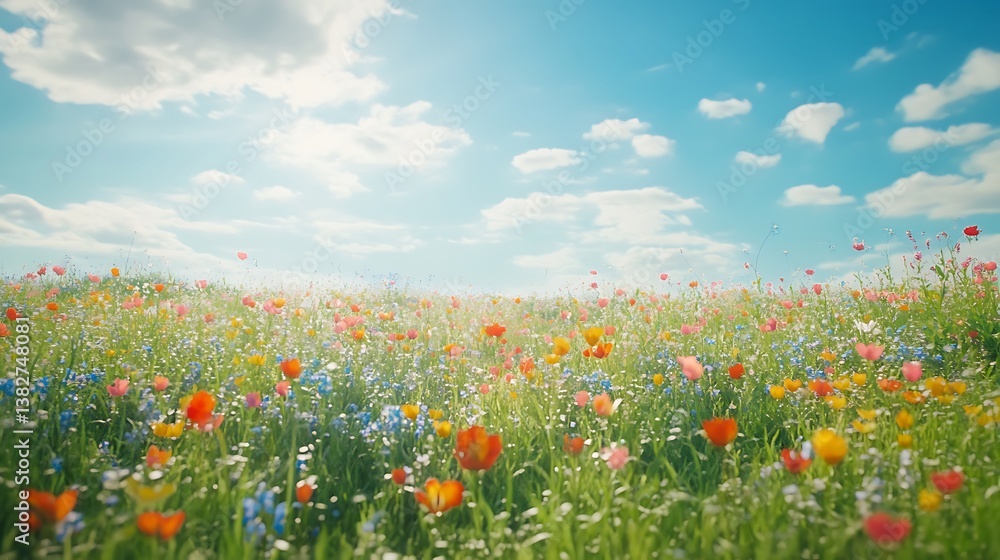 Beautiful spring meadow with wildflowers images Beautiful spring meadow with wildflowers images