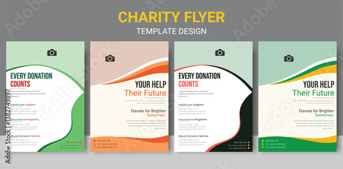 Donation and Charity Flyer  Fundraising Event Support the Needy . Help and Donate Flyer  Charity Fundraiser Nonprofit Organization Donation Drive Flyer . Fundraising Campaign Give and Support .