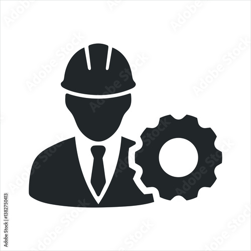 Project manager engineer vector icon