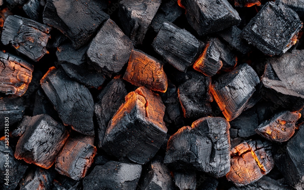 Glowing Embers of Dark Gray and Orange Charcoal Glowing Embers of Dark Gray and Orange Charcoal