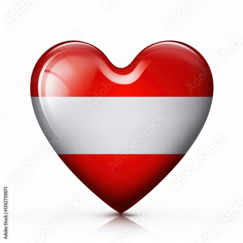 Heart shaped austrian flag symbolizing love and patriotism Free Download Heart shaped austrian flag symbolizing love and patriotism - GFXLoad
