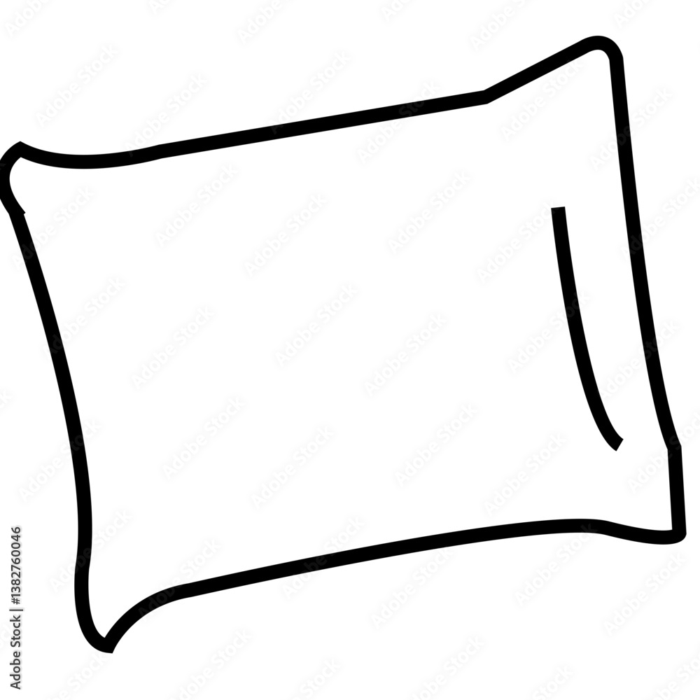 vector illustration of a pilow outline icon vector illustration of a pilow outline icon
