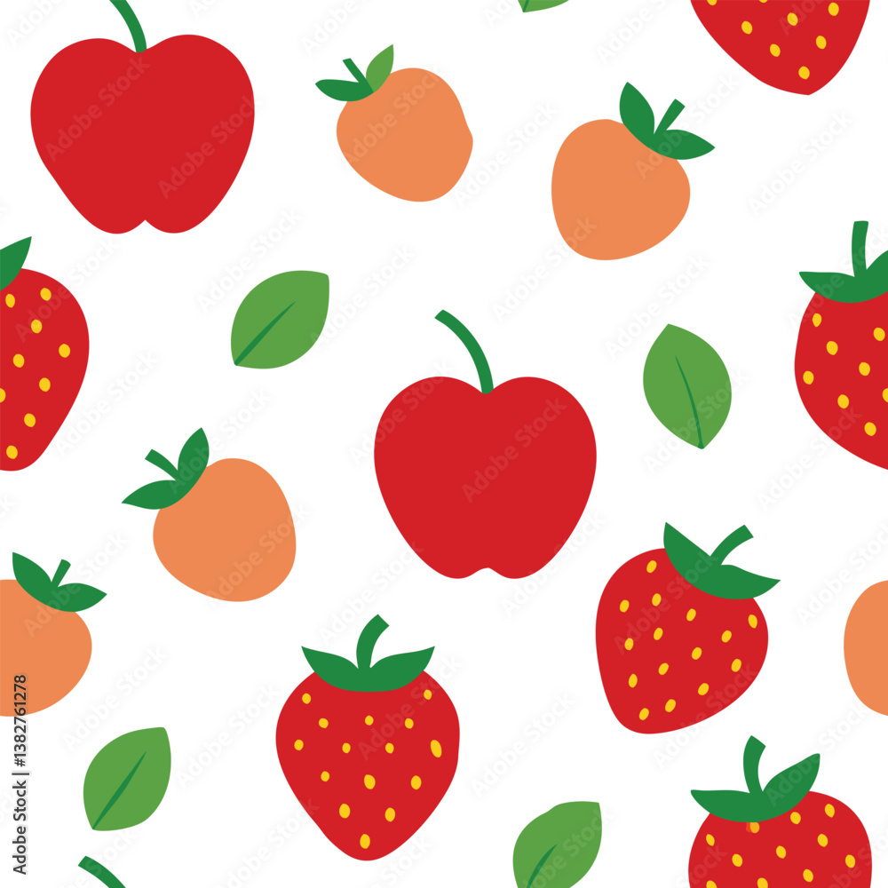 seamless pattern with strawberries