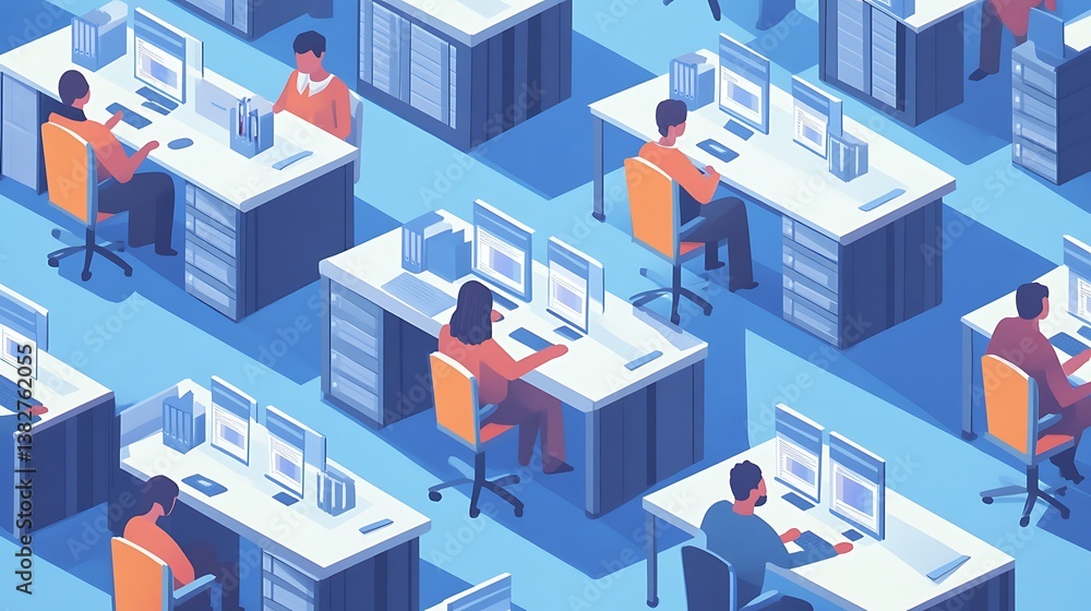Modern office digital workspace image Modern office digital workspace image
