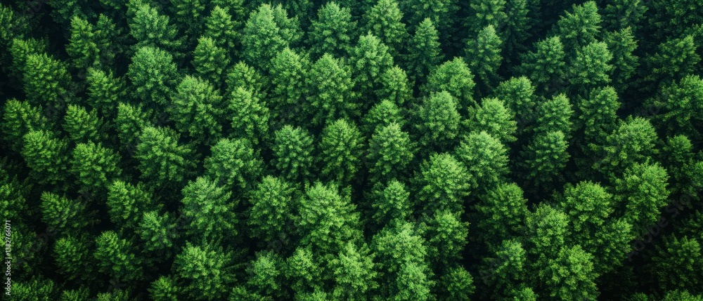 Aerial View of a Lush Evergreen Forest: A Symphony of Green Aerial View of a Lush Evergreen Forest: A Symphony of Green