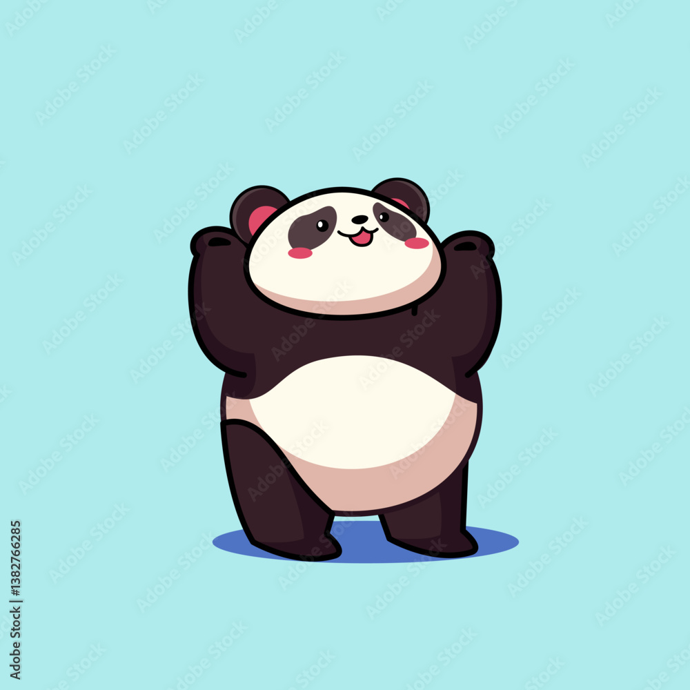 panda with a heart panda with a heart
