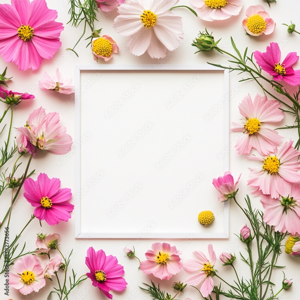 flower background template, empty white space for text in the center, with simple clean square frame HD 8K mockup wallpaper Photographic Image
flower background template, empty white space for text in the center, with simple clean square frame HD 8K mockup wallpaper Photographic Image