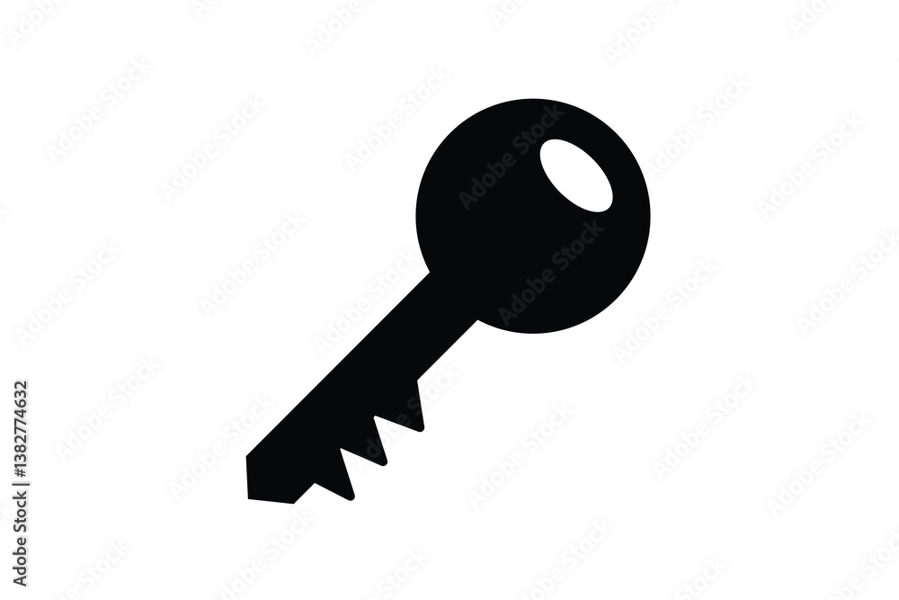 key icon on white background. flat style key icon. key icon on white background. flat style key icon.
