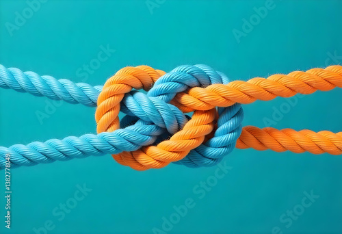 rope knot together partnership concept