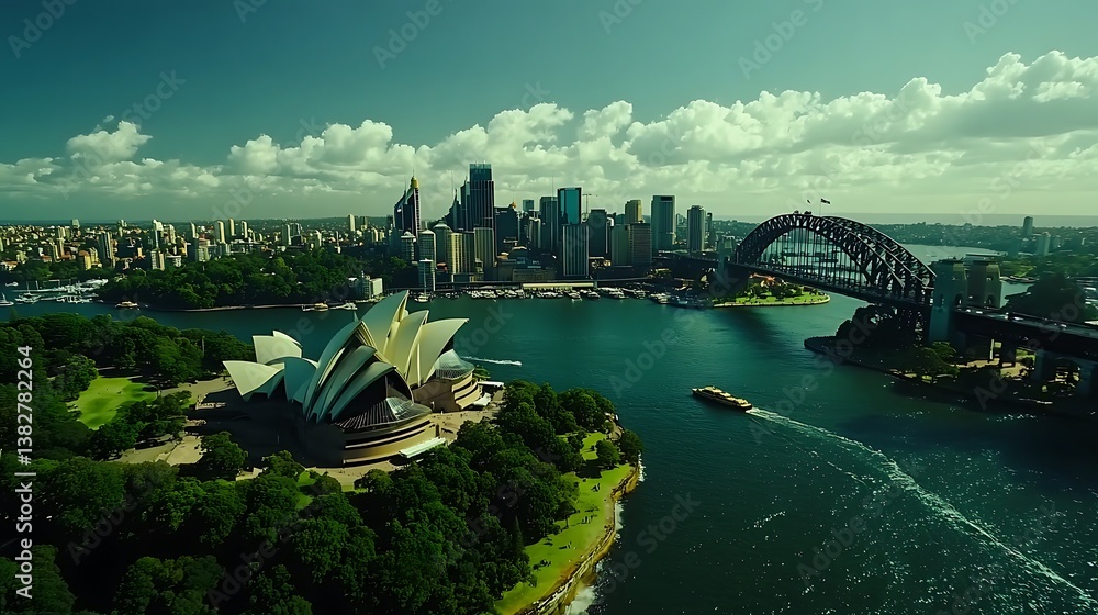 Fototapeta premium Captivating sydney aerial shot wallpaper