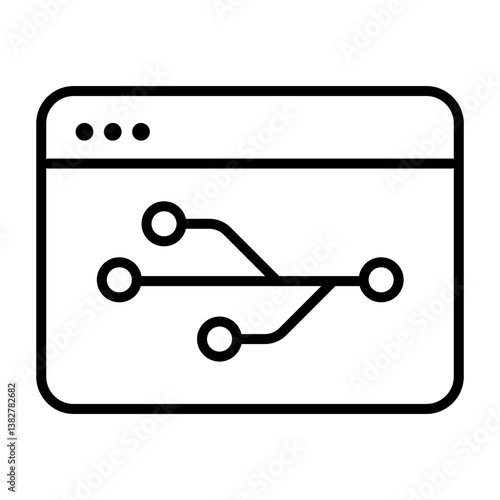 Version control line vector icon