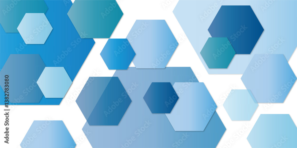 Geometric technology sky blue color hexagon background. Abstract vector illustration Science technology and medical concept hexagon on transparent background. Geometric technology sky blue color hexagon background. Abstract vector illustration Science technology and medical concept hexagon on transparent background.