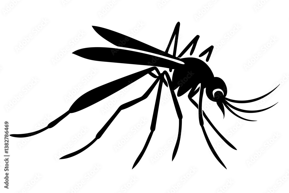 Silhouette of mosquito Silhouette of mosquito