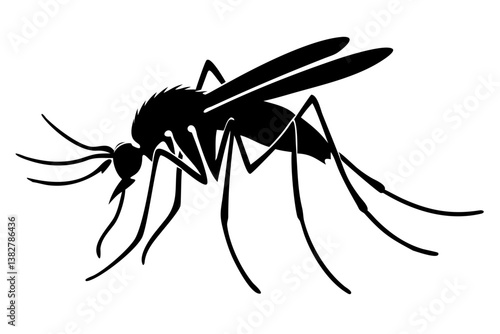 Silhouette of mosquito 