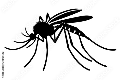 Silhouette of mosquito 