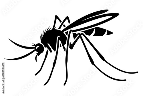 Silhouette of mosquito 